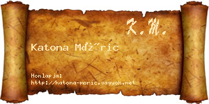 Katona Móric névjegykártya