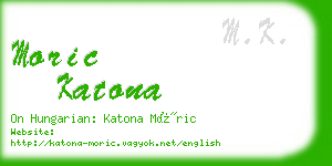 moric katona business card
